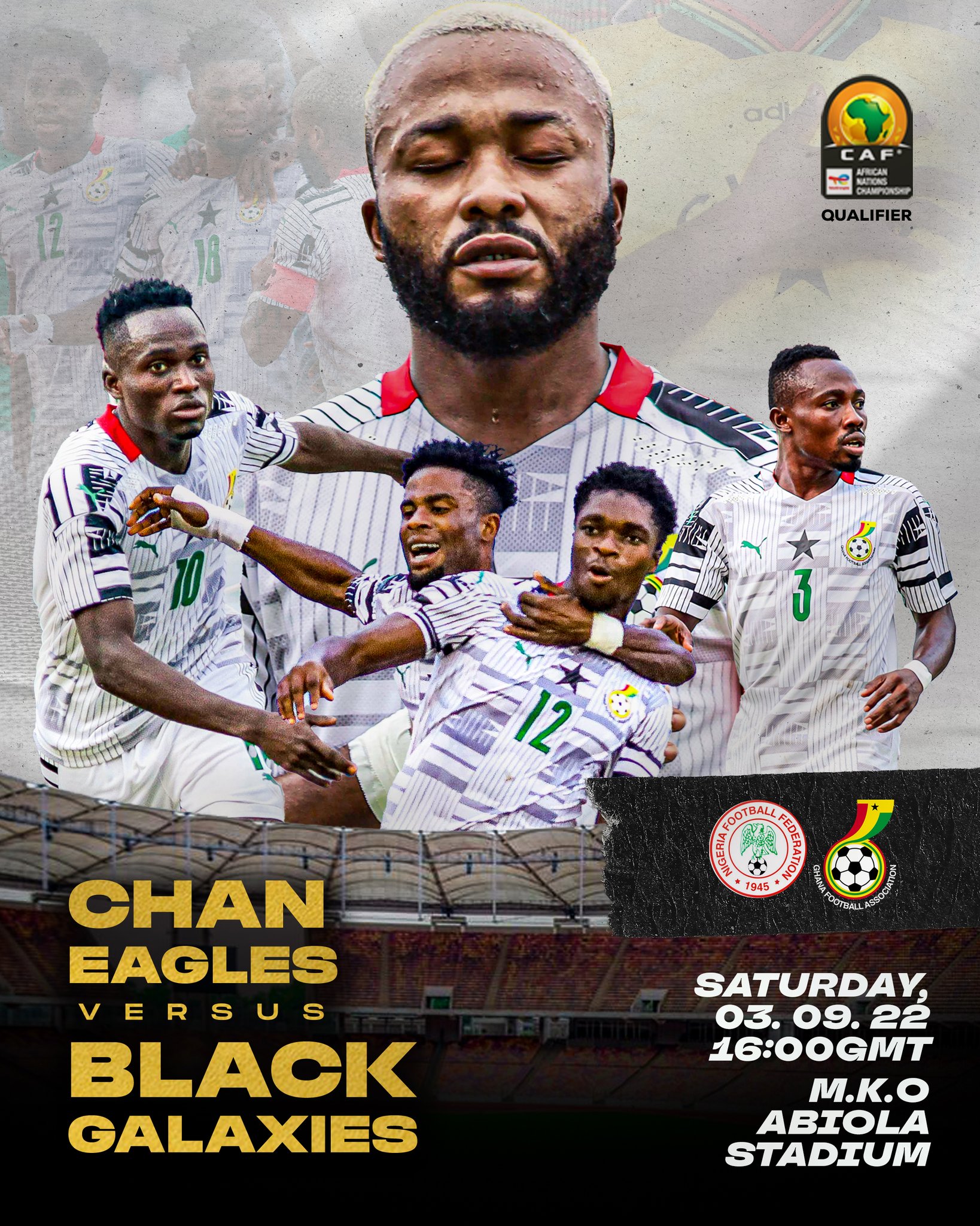 CHAN Qualifier: Black Galaxies starting XI vs Nigeria