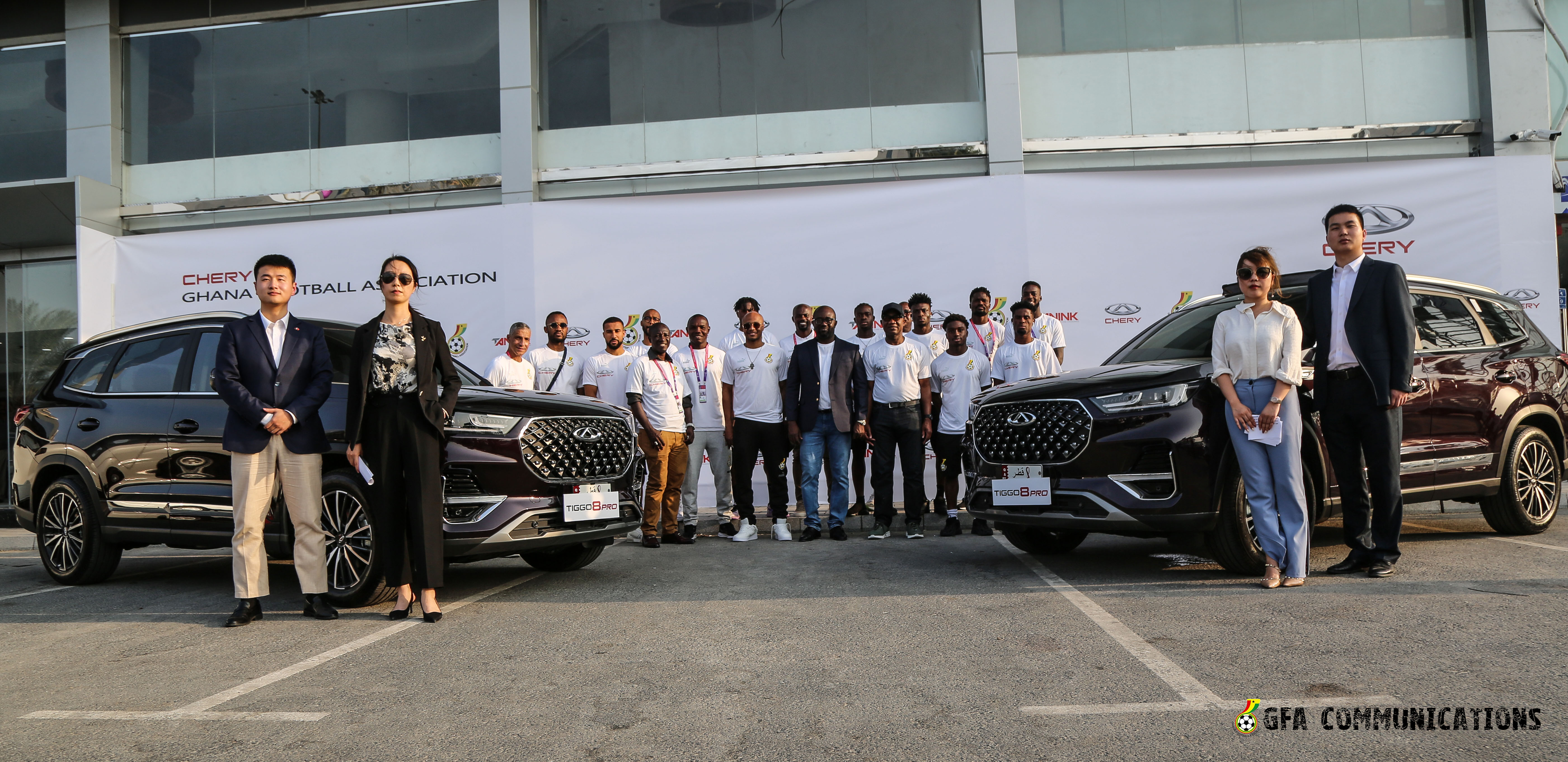 Black Stars visit vehicle partners Chery on day off