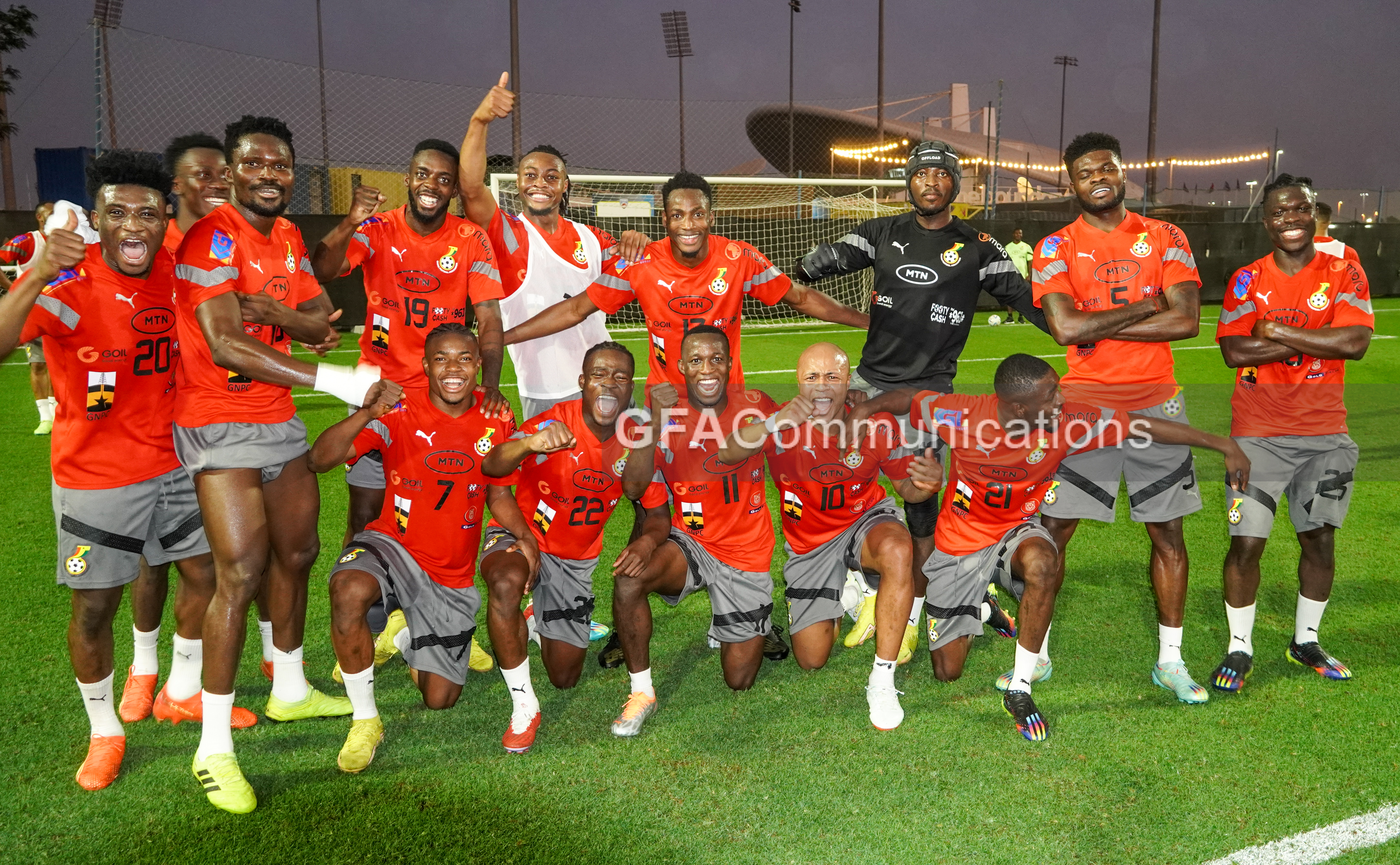 PHOTOS: Black Stars train in Abu Dhabi Tuesday evening