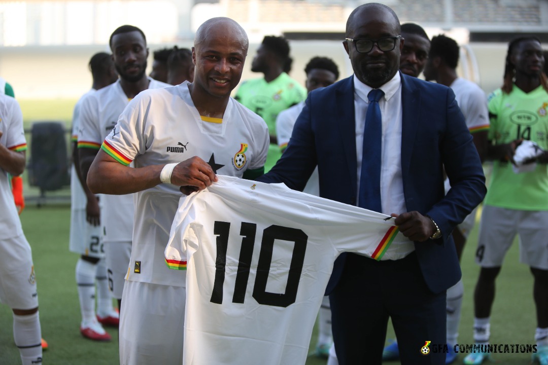 Andre Ayew receives commemorative jersey for 110th Ghana appearance