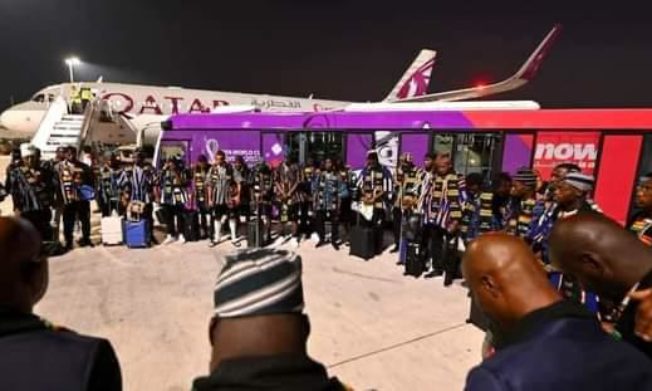 Qatar 2022 World Cup: PHOTOS - Black Stars appear in distinctive dress 'smock' at Hamad Airport