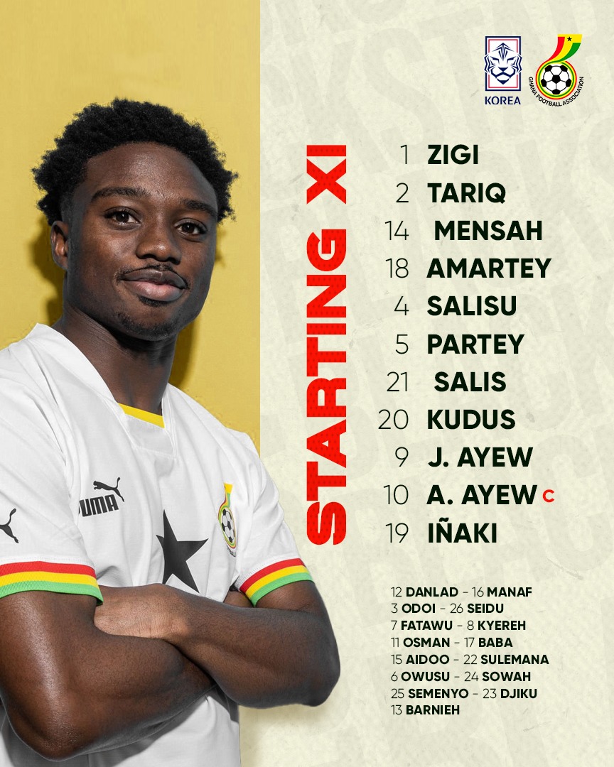 Otto Addo makes three changes to starting line up against South Korea