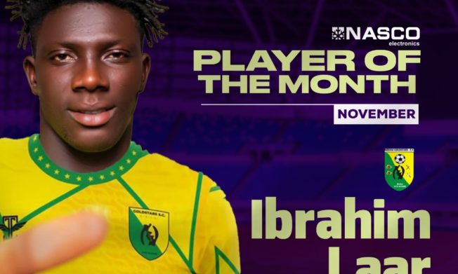 Ibrahim Laar wins November NASCO player of the month award