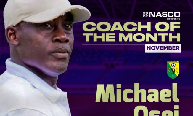Michael Osei Wins November NASCO coach of the month award