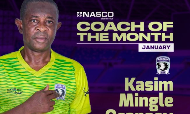 Kassim Mingle wins NASCO Coach of the Month for January