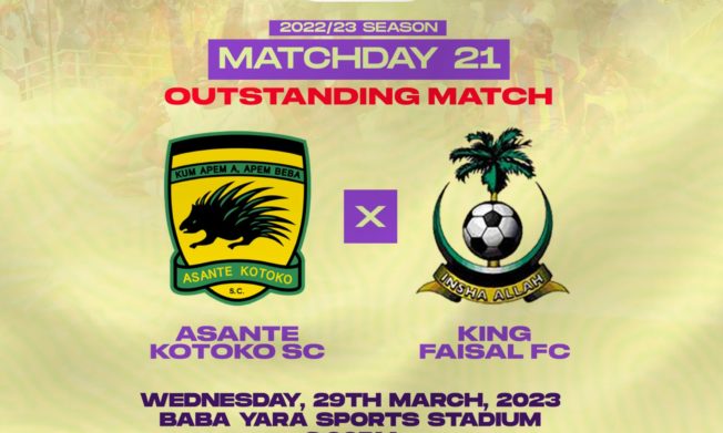Asante Kotoko Vs. King Faisal League match postponed