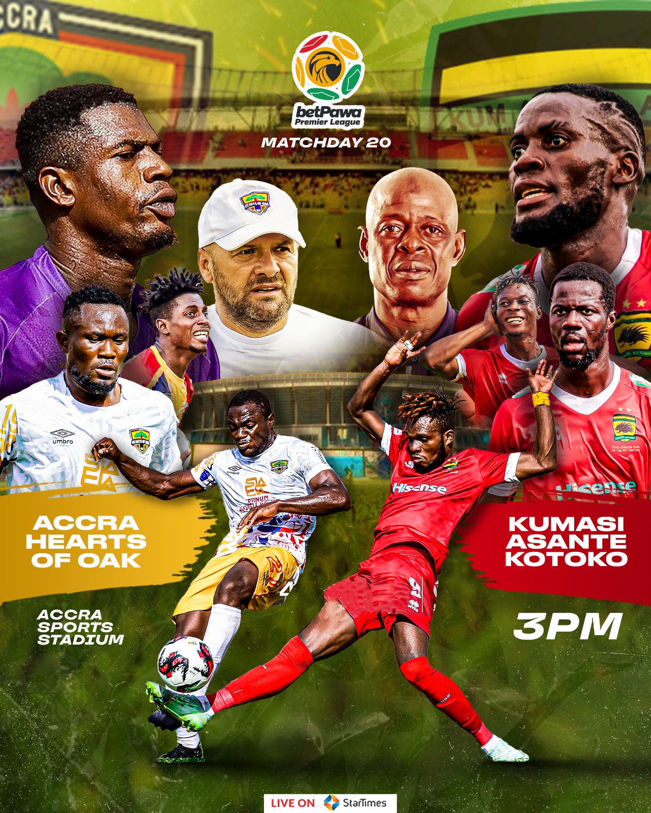 Hearts of Oak and Asante Kotoko clash in Accra