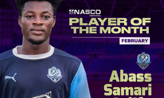 Abass Samari named NASCO Player of the Month for February