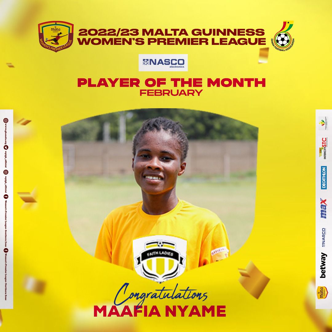 Maafia Nyame wins NASCO player of the month for February