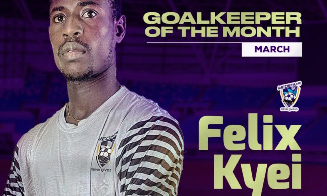 Medeama SC shot stopper Felix Kyei wins Goalkeeper of the Month for March
