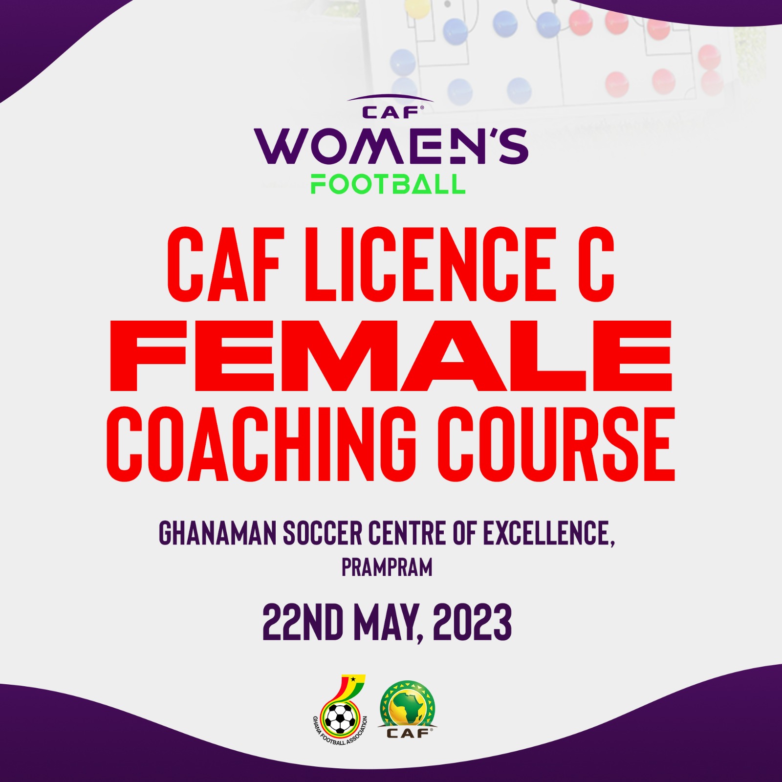 GFA and CAF to host special Licence C Coaching course for female coaches