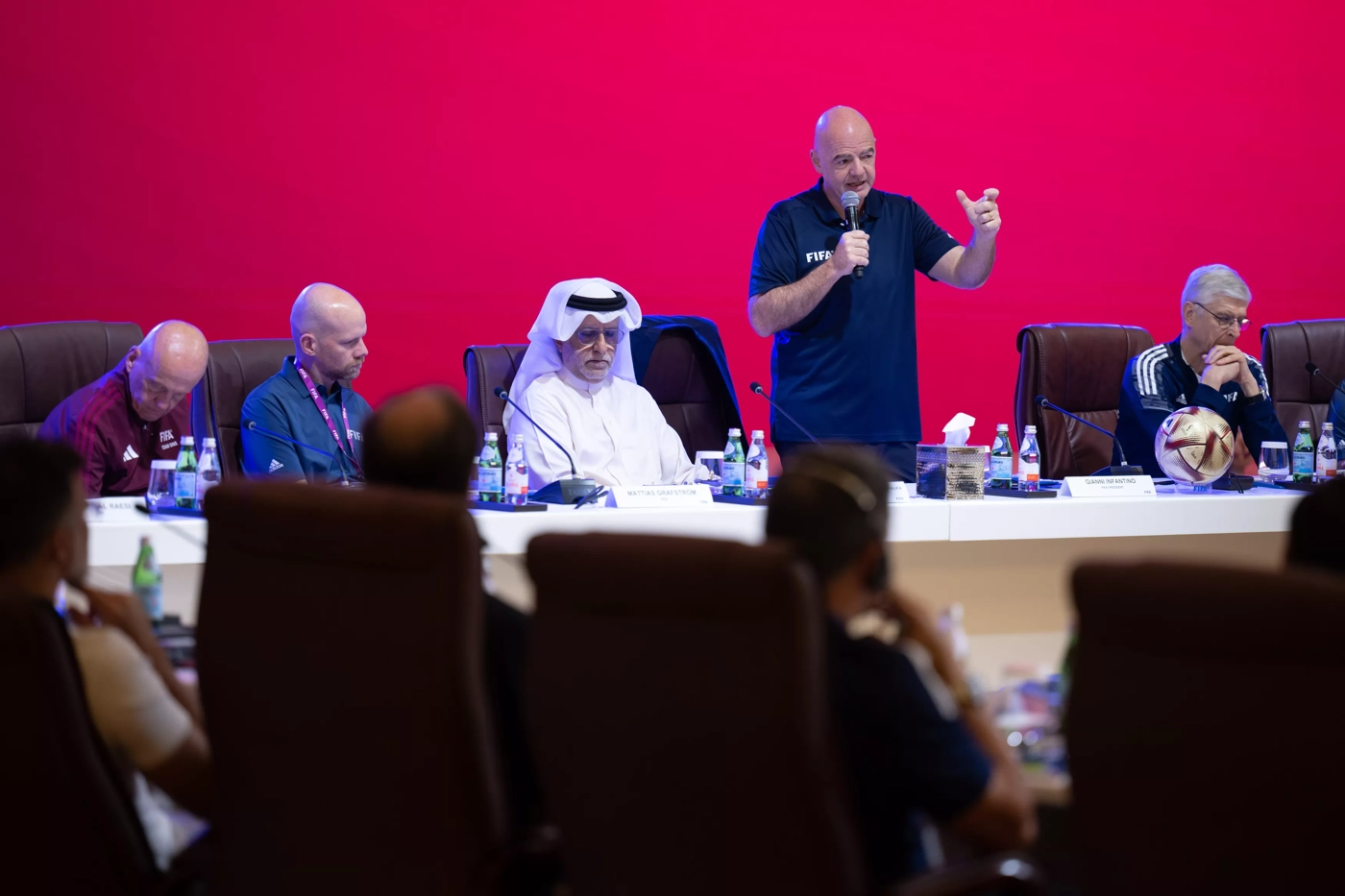 Chris Hughton attends post-FIFA World Cup coaches forum in Doha