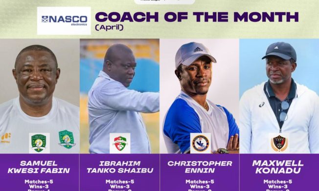 Four coaches make NASCO Coach of the month shortlist for April