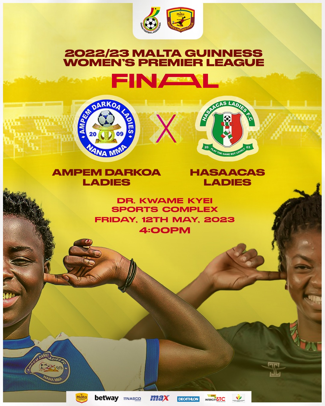 Malta Guinness Women's Premier League: Statistics of finalists Ampem Darkoa Ladies and Hasaacas Ladies