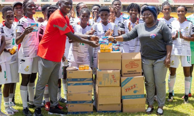 Berry Ladies CEO presents essentials to Black Princesses ahead of Girls Cup of Nations