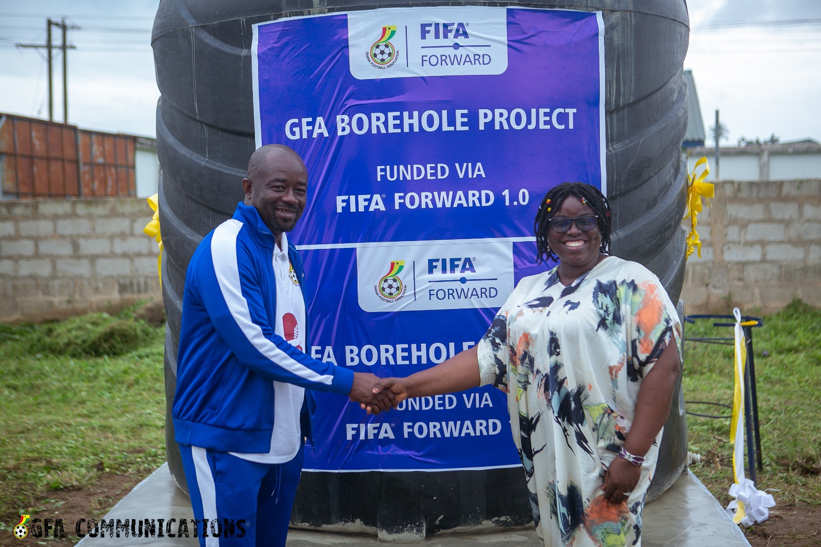 President Simeon-Okraku commissions Swedru stadium borehole project
