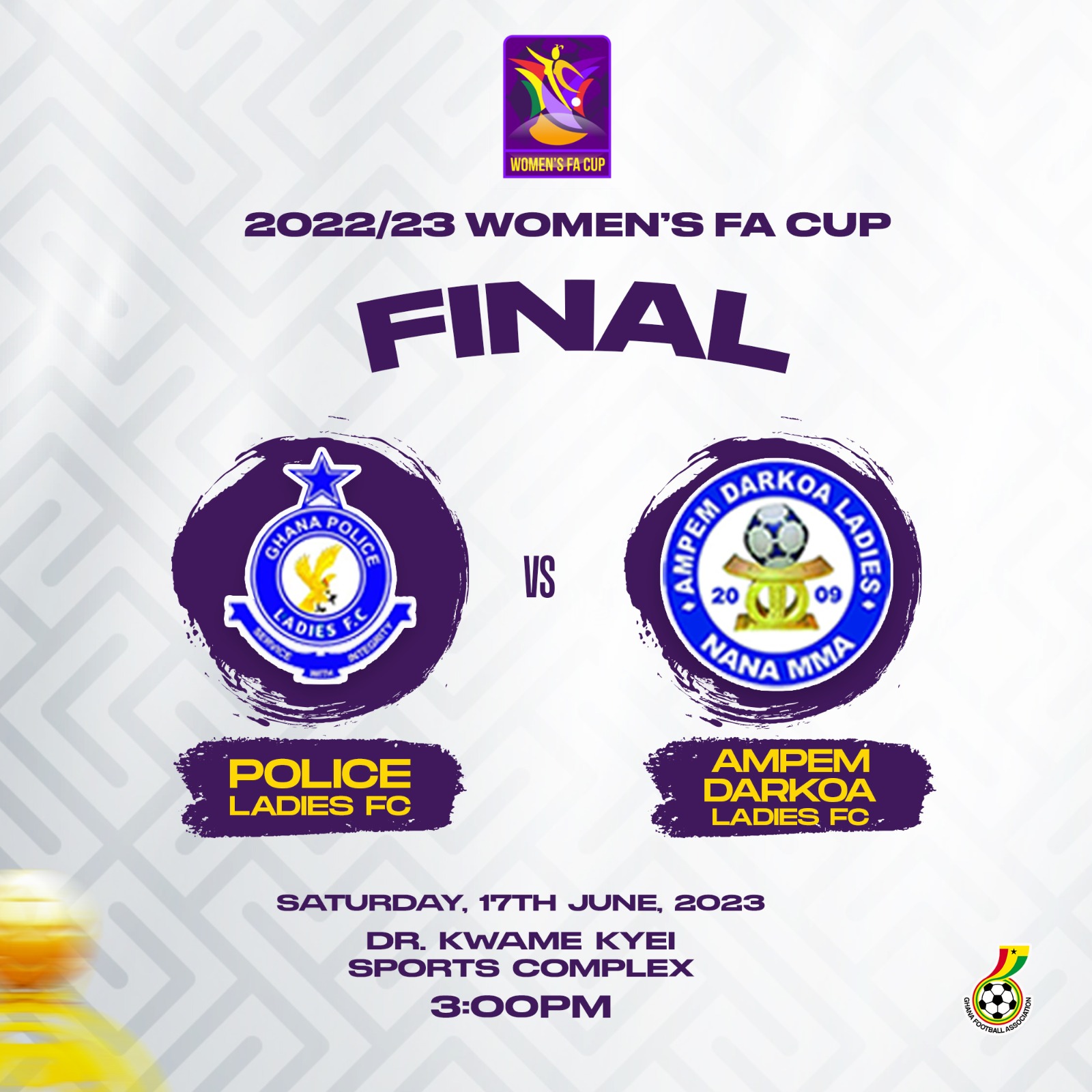 Police Ladies clash with Ampem Darkoa Ladies in Women’s FA Cup final