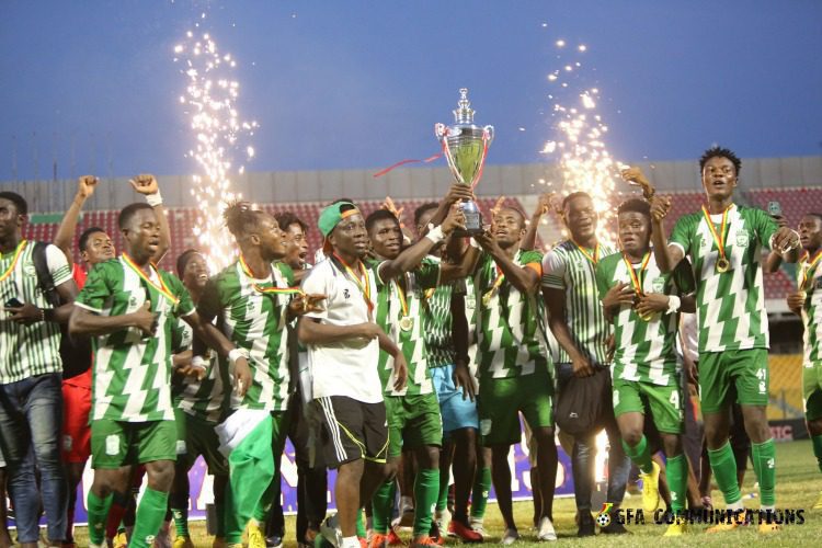 President Simeon-Okraku congratulates Bofoakwa Tano on Premier League promotion