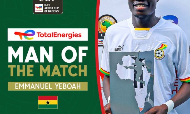 Emmanuel Yeboah scoops Man of the Match award in win over Congo