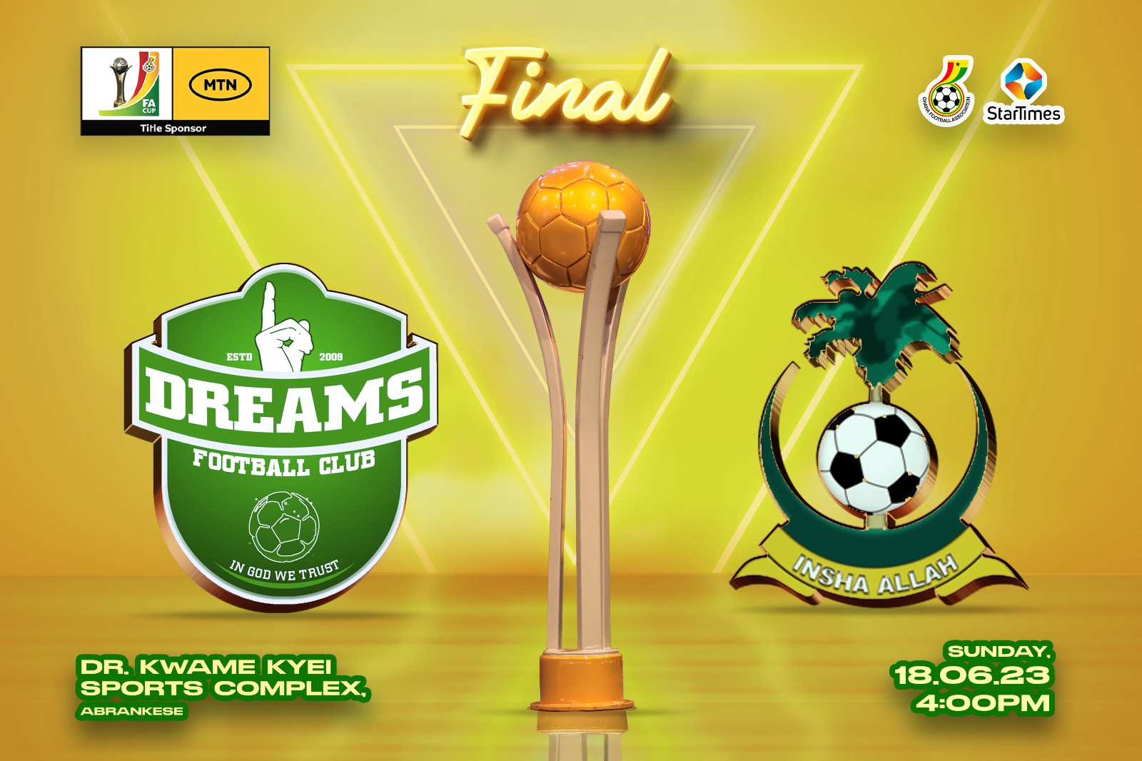 Dreams FC face King Faisal in MTN FA Cup final