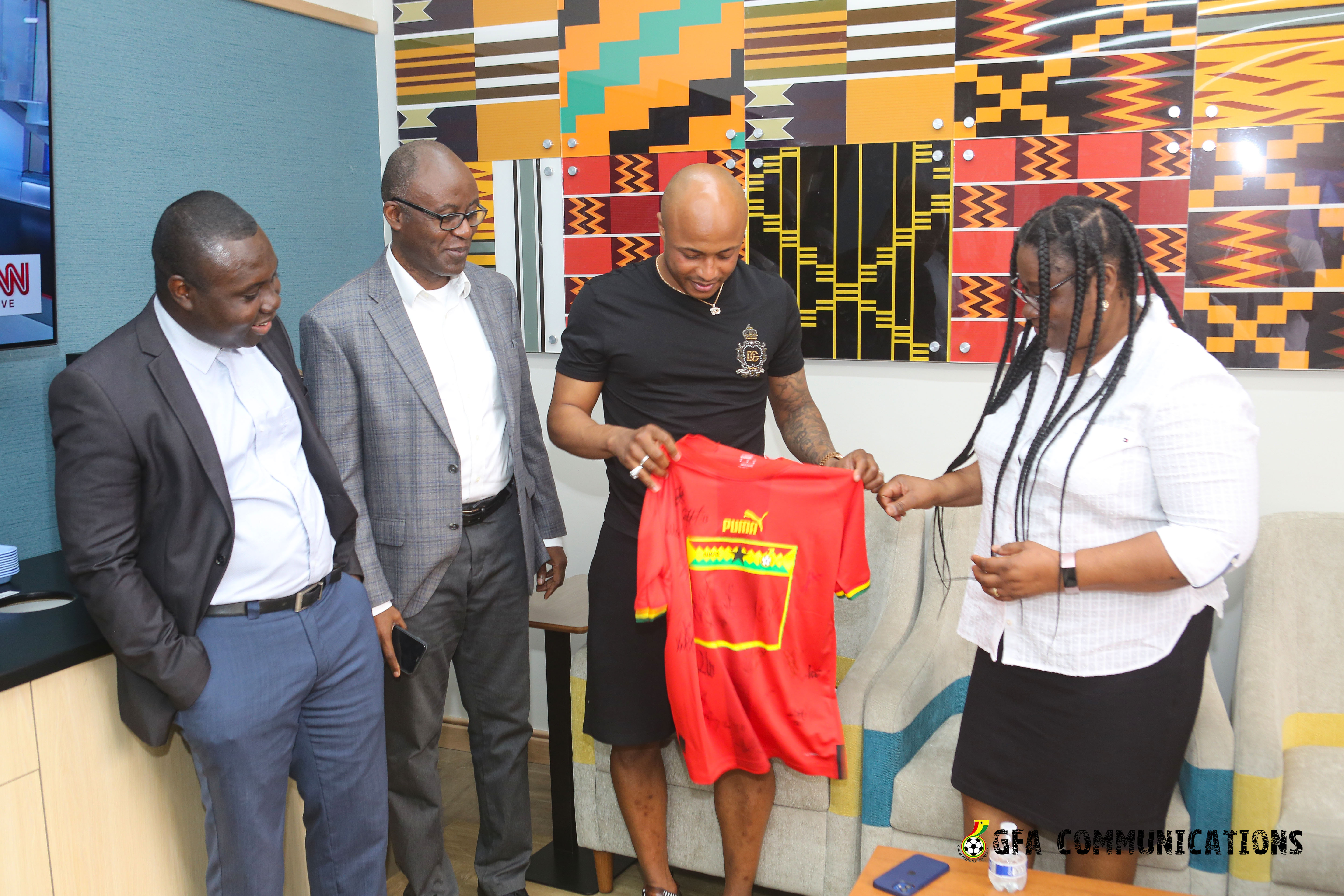 Andre Ayew visits Bethel Dental Clinic