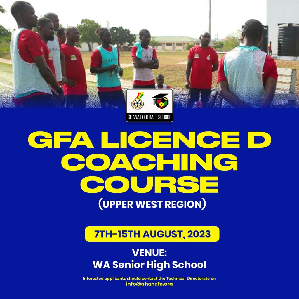 Licence D Coaching course for Upper West Region takes off August 7