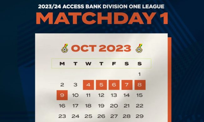 2023/24 Access Bank Division One League kick off set for Wednesday, October 4