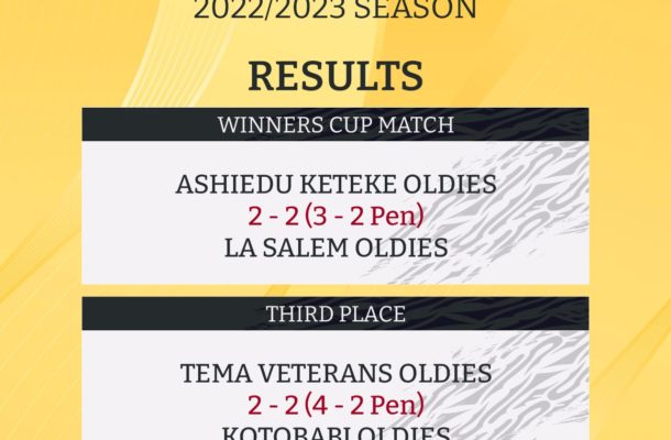 Ashiedu Keteke Oldies win 2023 RENFAG Oldies League - Vimarsana News