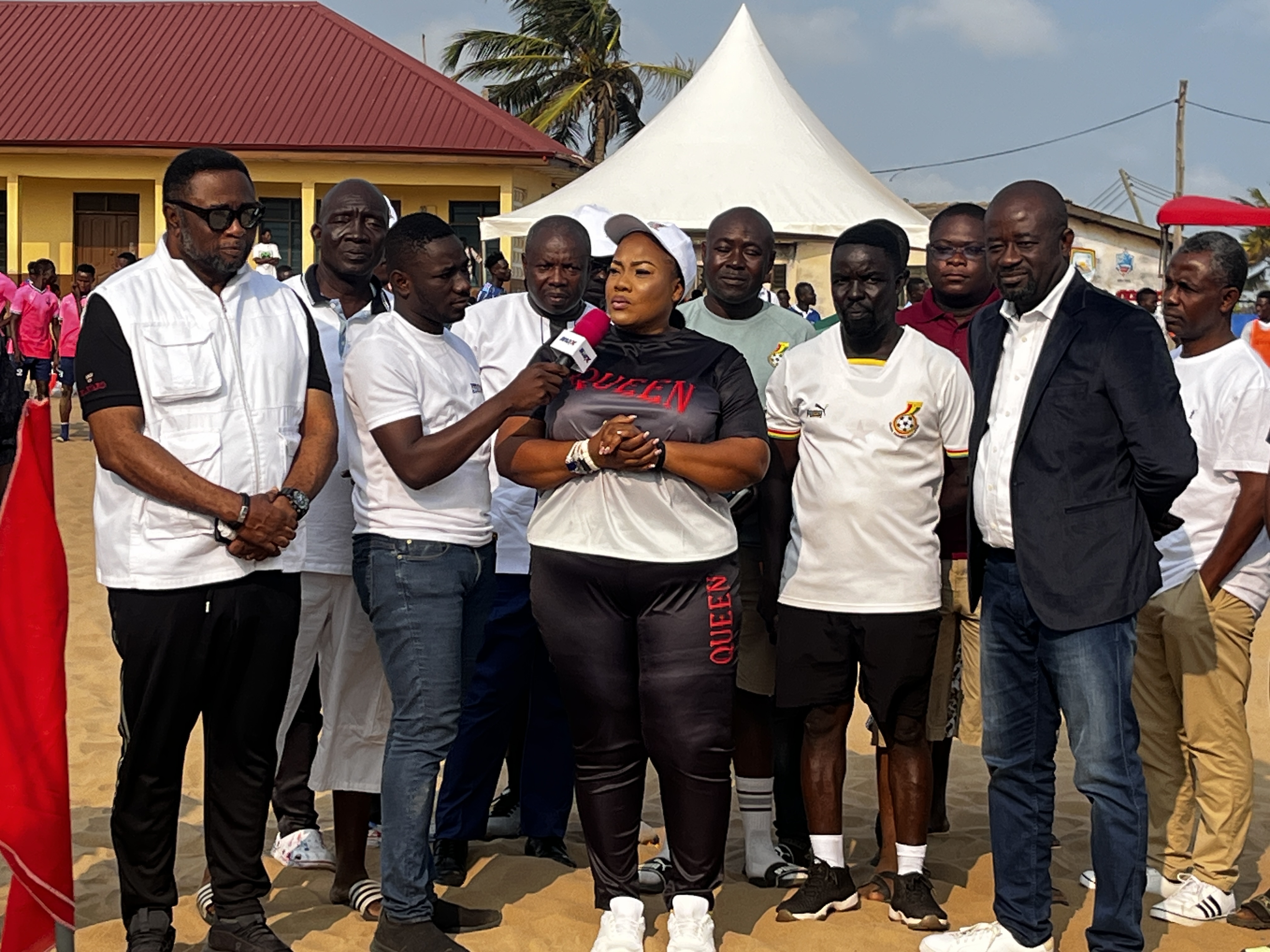 GFA President Kurt ES Okraku joins Ada Paramount Queen & Guests at Beach Soccer Matchday 8
