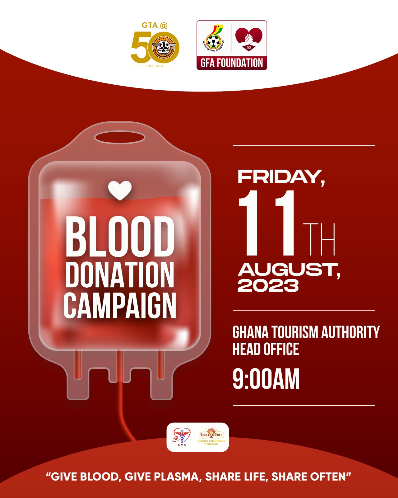 GFA, Ghana Tourism Authority donate blood Friday