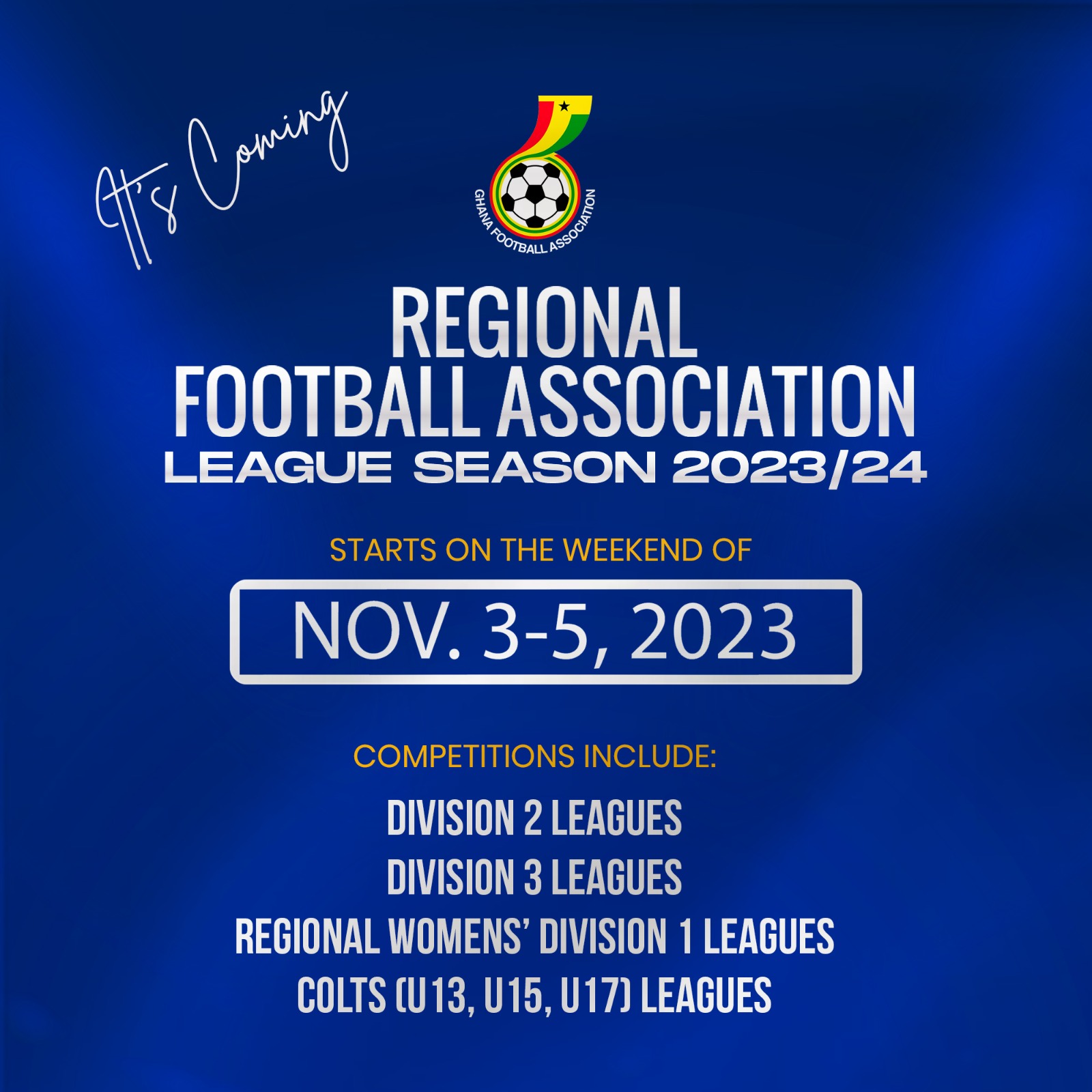 Regional Leagues to kick start 2023/24 season November 3-5