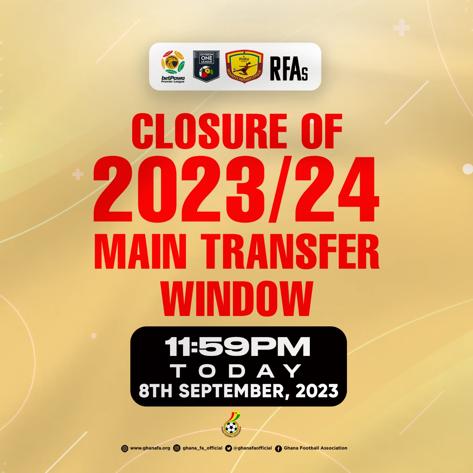 2023/24 main registration window shuts Friday night