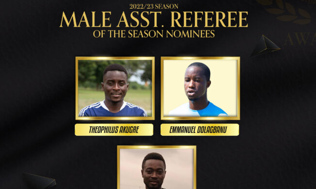 GFA Awards: Nominees for Match Officials categories