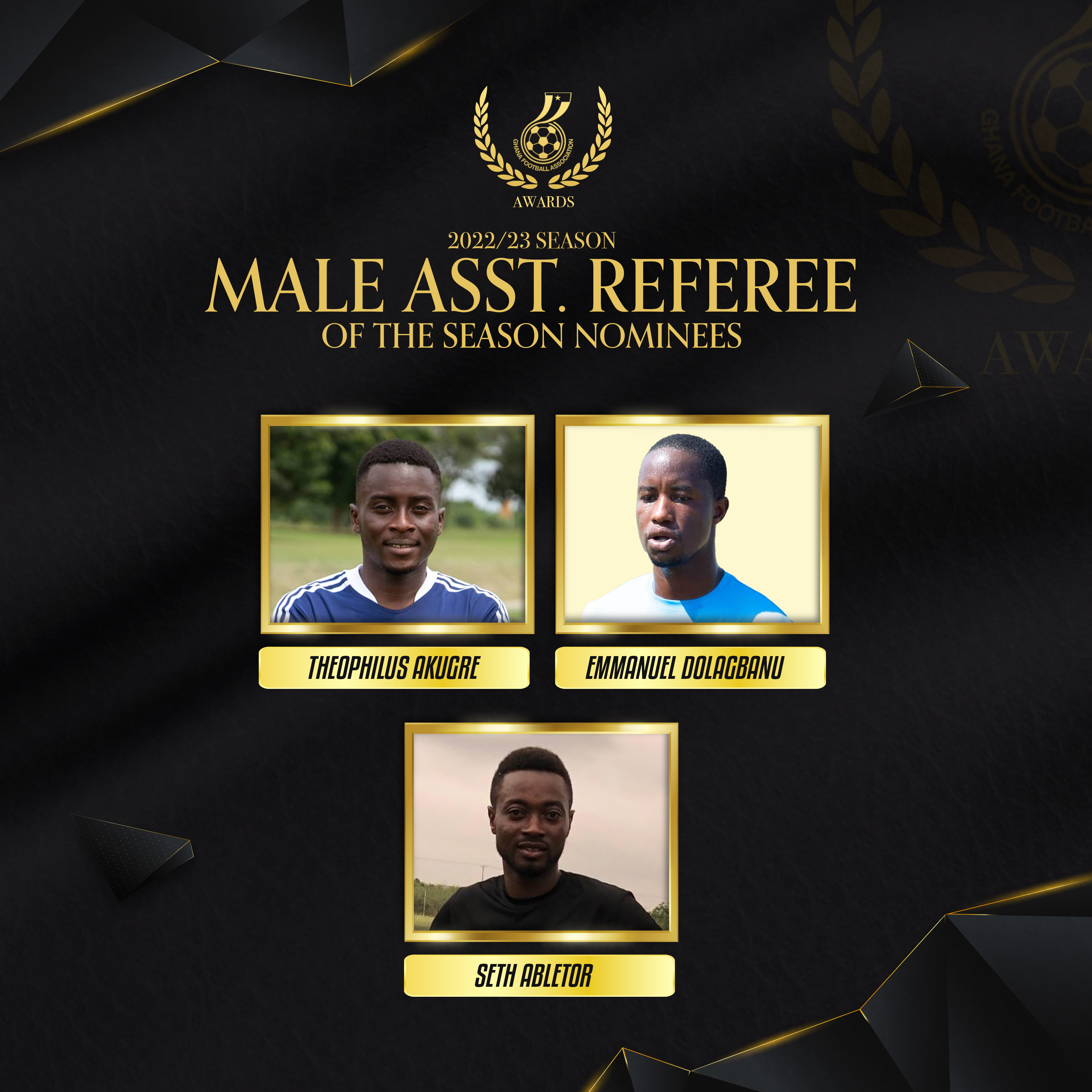 GFA Awards: Nominees for Match Officials categories