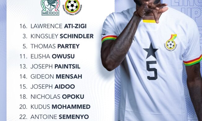 Thomas Partey starts for Ghana against Mexico
