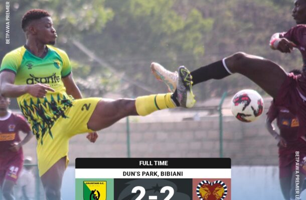 Bibiani Gold Stars share spoils with Heart of Lions - Vimarsana News