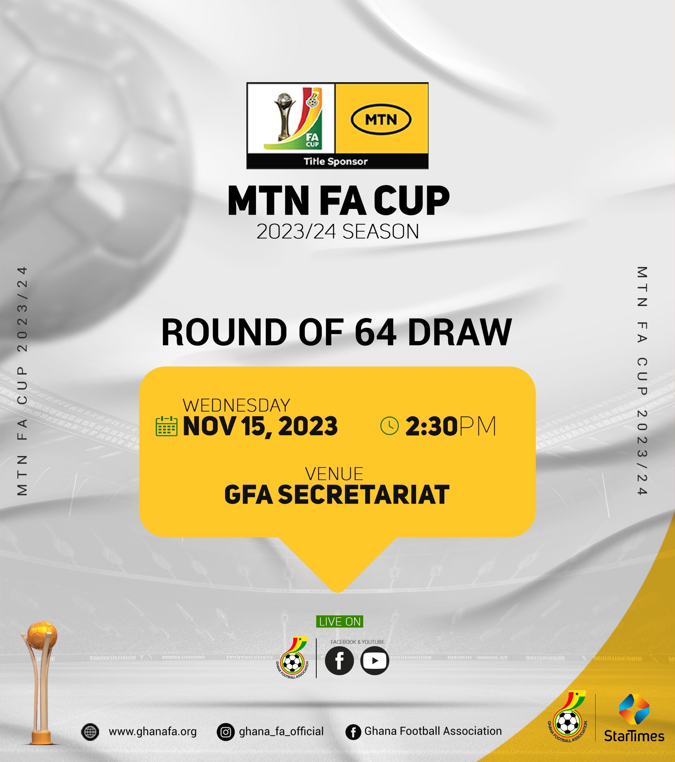 Big Boys join the fray for MTN FA Cup Round of 64 draw on Wednesday
