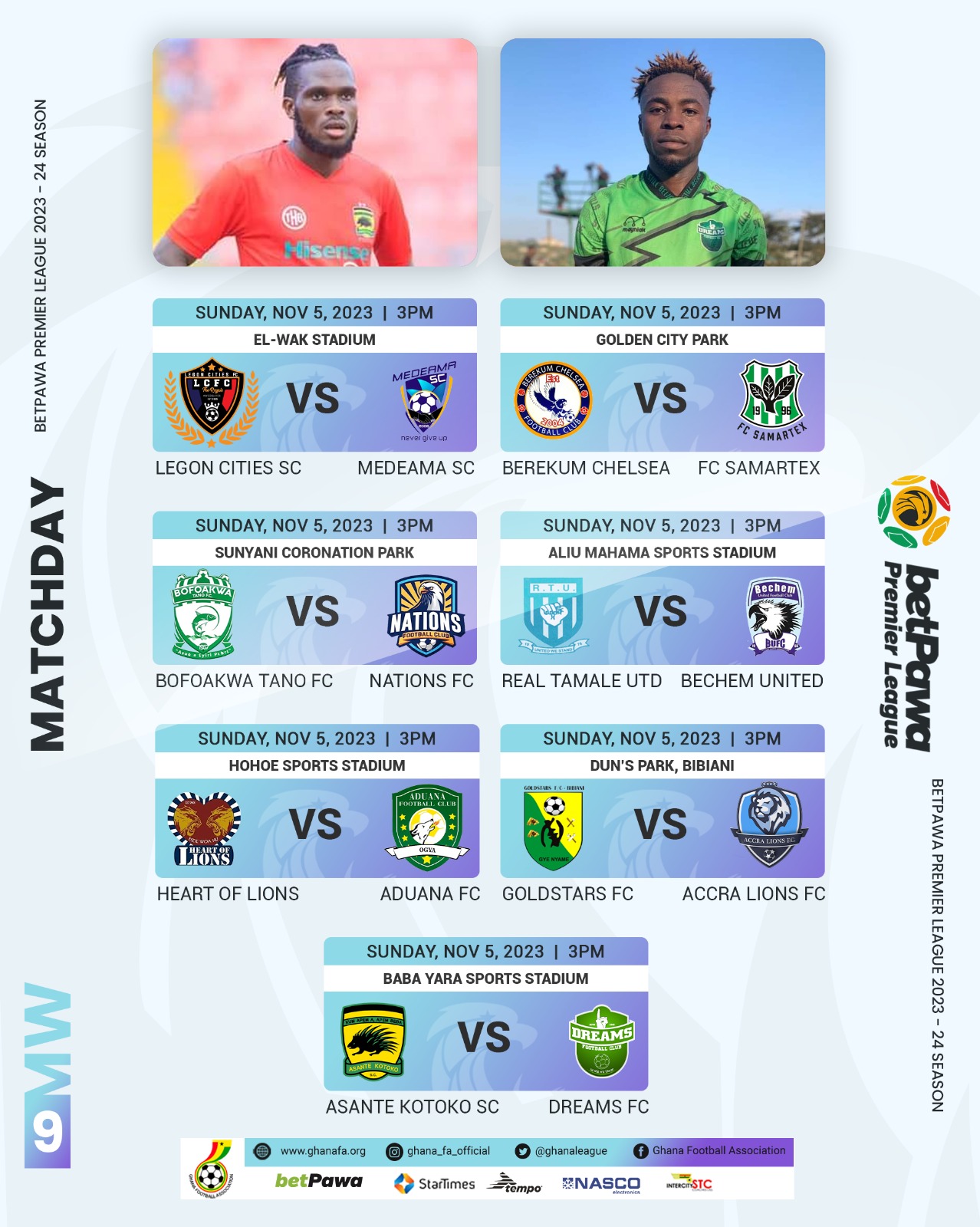 Asante Kotoko clash with Dreams FC, Lions host Aduana FC Sunday