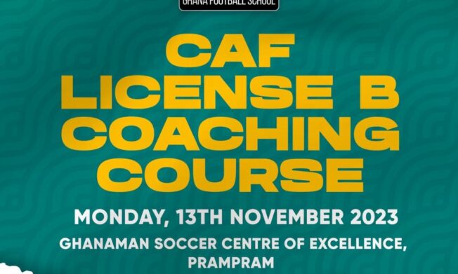 CAF License B coaching Course set for November 13-27