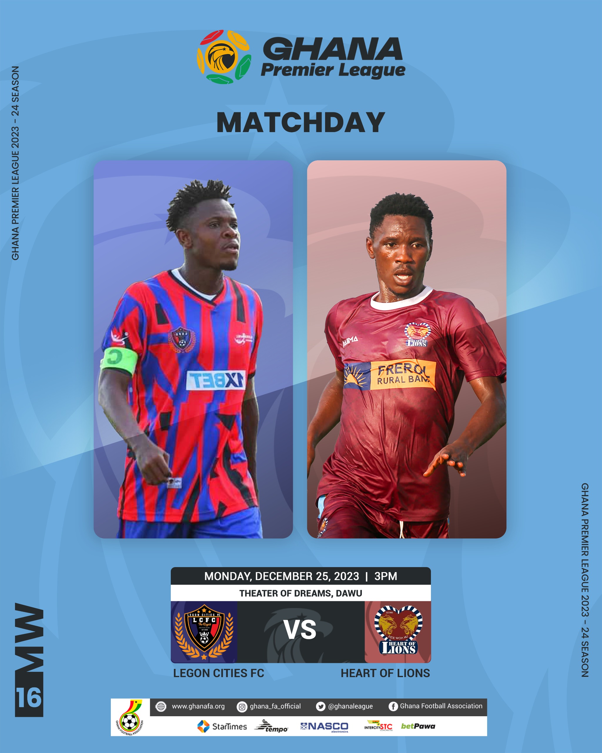 Legon Cities clash with Heart of Lions Monday