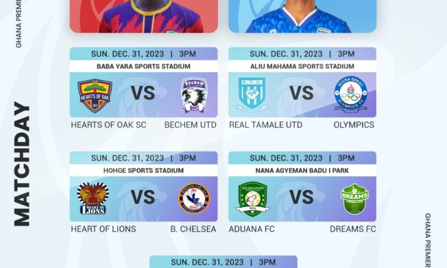 Hearts of Oak host Bechem United, Lions clash with Chelsea Sunday