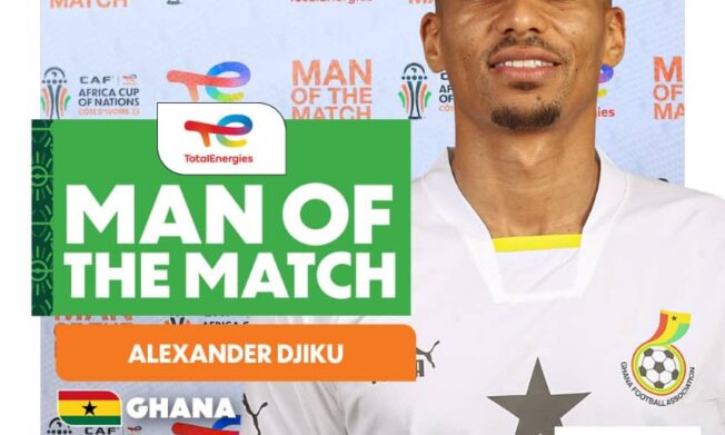 Alexander Djiku wins Man of the Match award against Cape Verde