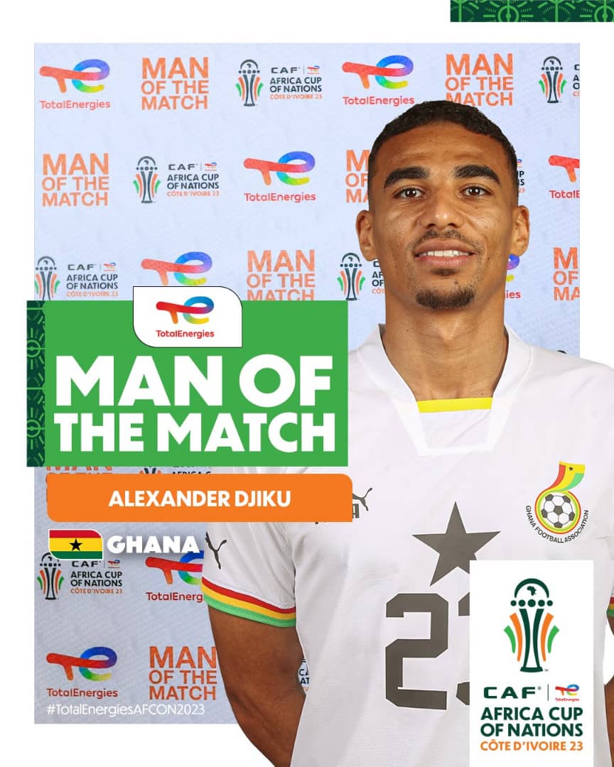 Alexander Djiku wins Man of the Match award against Cape Verde