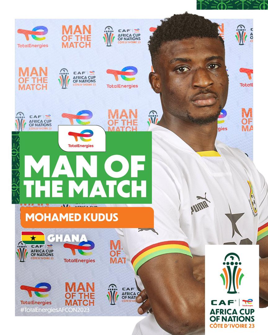 Kudus Mohammed wins player of the match award against Egypt