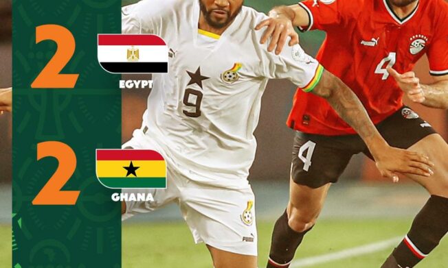 Ghana draw with Egypt in four goal thriller