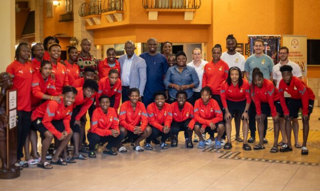 President Simeon-Okraku joins Sports Minister, Deputy to visit Black Queens