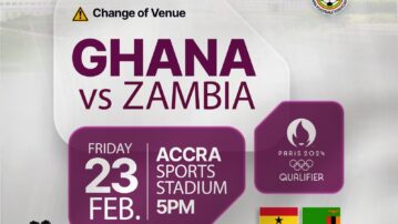 Accra Sports stadium to host  Ghana vs Zambia Olympic Games qualifier