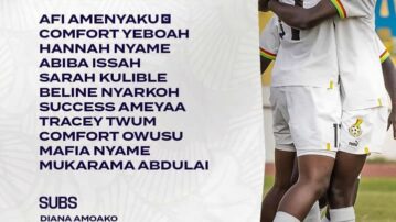 Mukarama Abdulai in Ghana line up against Ethiopia