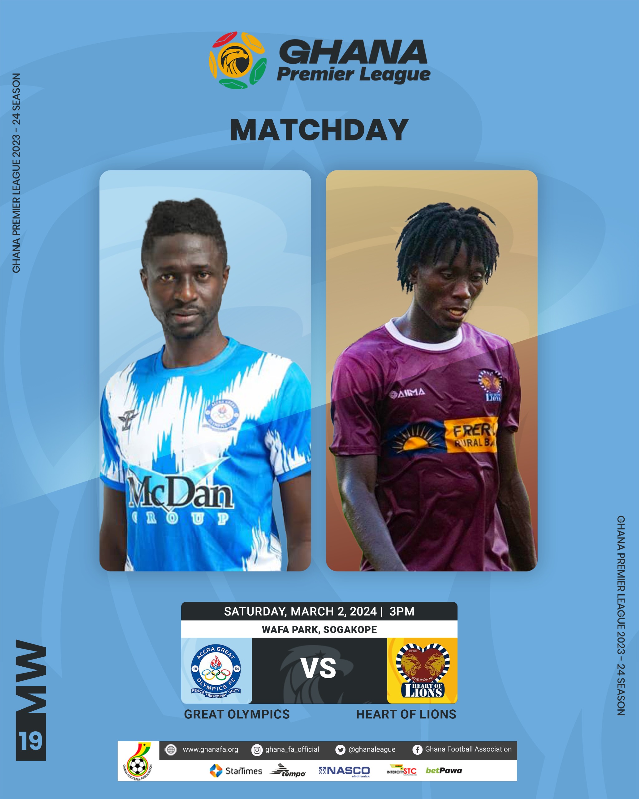 Great Olympics clash with Heart of Lions at Sogakope Saturday