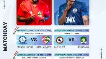 Asante Kotoko face off with Accra Lions, FC Samartex host Nsoatreman FC Wednesday
